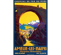 Plaque Metal Années 1930 Pyrénées Orientales France French European Travel Art Métal Mur Affiche Rétro Wall Sticker Décorative Rétro Affiche En Métal Pour Garage Café Bar 20x30 cm