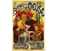 Plaque Metal Bière Française France Bieres De La Meuse Poster Aluminium Décorative Wall Sticker Unique Plaque Étain Signe pour Café Bar Chambre 20x30 cm