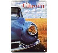 Plaque métal carte postale Citroen