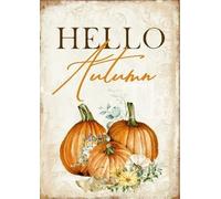 Plaque Metal Citrouilles D'Automne Halloween D'Automne Affiche En Métal Décorative Rétro Wall Sticker Décorative Art Décoration Pour Bar Salon Café 30x40 cm