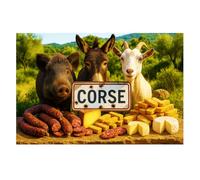 Plaque métal Corse produits du terroir