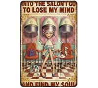 Plaque Metal Dans Le Salon, Je Vais Perdre Mon Esprit Coiffeur Coiffeur Cadeau Salon De Coiffure Art Décoration Vintage Affiche En Métal Unique Wall Sticker Pour Café Bar Chambre S