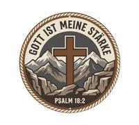 Plaque Métal Déco Dieu Est Ma Force Puissant