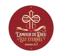 Plaque Métal Déco L Amour De Dieu Eternel Aimant