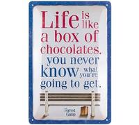 Plaque métal Forrest Gump en relief OFFICIAL EMBOSSED Forrest Gump quote plaque