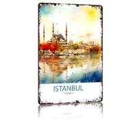 Plaque Metal Guide du Boucher Turc, Tableau des Découpes De Viande Drôle Decor Plaque Rétro Poster Métallique pour Kitchen Garden Bar S