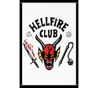 Plaque Métal "Hellfire Club" - Stranger Things Style - 30 X 20 Cm