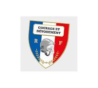 Plaque Metal Officielle Des Sapeurs Pompiers : Courage Et Devouement