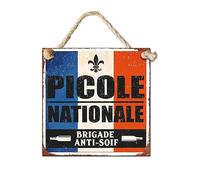 Plaque décorative - Picole Nationale - Style vintage - Métal - 20x20cm - Déco