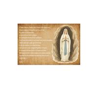 Plaque métal prière Notre Dame de Lourdes 30,5 × 20 cm