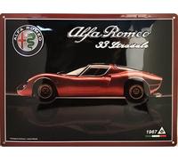 Plaque métal relief 40x30 cm Alfa Roméo Alfa Roméo Stradale Produit sous licence officielle et/ou design exclusif, Métalisé