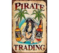 Plaque Metal Rétro Métal Tôle Signe Vintage Affiche Poster Plaque Pour Club Hôtels Chambre Échange De Pirates Vintage Made Usa 20x30cm