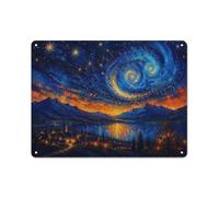 Plaque Métal Van Goghs Dream 30x40cm Pour La Maison | Des plaques déco métal font un cadeau de saison pour les nouveaux propriétaires.