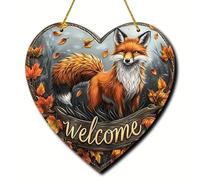 Plaque Métal vintage Décorative Murale, 2D Impression Plate. Cette décoration murale peut être accrochée dans le salon, la terrasse ou tout autre espace de votre choix. WINFOX777. (renard 3)