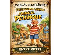 Plaque Métal Vintage Pétanque "J’suis un mec simple j’aime la pétanque entre potes" - Décoration Murale Humoristique - Style Rétro - Idée Cadeau (20x30 cm)