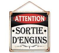 plaque métal wc sortie d'engins - sud trading cd5926 Gris G