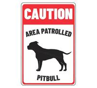 Plaque Métal Zone De Surveillance - Fosse Patrouillée - Attention Au Chien Vintage Mur Signe Rétro Affiche Métal pour Salon Bureau Porche 30X20Cm