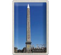 Plaque métallique 30 x 20 cm Paris France Obélisque de Louxor - DekoNo7