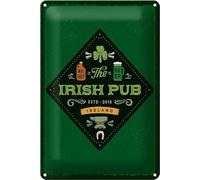 Plaque métallique 30 x 20 cm The Irish Pub Whiskey & Beer Ireland DekoNo7