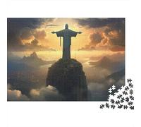 Plaque Métallique 38x26cm/1000pcs avec Christ The Redeemer Statue-3 pour Le Pub Ou Le Café, pour Une Décoration D’Automne dans Le Pub Et Le Café