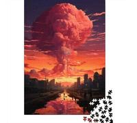 Plaque Métallique 38x26cm/1000pcs avec Nuclear Mushroom Cloud pour Le Pub Ou Le Café, pour Une Décoration D’Automne dans Le Pub Et Le Café
