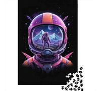 Plaque Métallique 52x38cm/1000pcs avec Cosmic Explorer's Helmet pour L’Atelier, Décoration en Métal pour L’Atelier, Le Garage Et L’Espace Bricolage