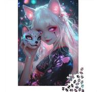 Plaque Métallique 52x38cm/1000pcs avec Fox Spirit Beauty pour Le Salon, Style Rustique pour L’intérieur, pour Les Pièces À Thème