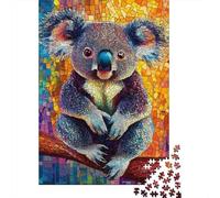 Plaque Métallique 70x50cm/1000pcs avec Vibrant Koala Mosaic Art-1 pour Le Salon, pour Les Passionnés D’aménagement Intérieur