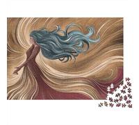 Plaque Métallique 70x50cm/1000pcs avec Whispering Winds A Woman's Journey Through Time pour Le Pub Ou Le Café, Cadeau De Crémaillère pour Les Passionnés D’Ambiance Café