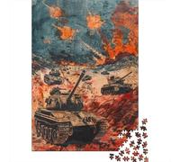 Plaque Métallique 70x50cm/1000pcs avec World War II Battle Scene pour Le Pub Ou Le Café, Décoration en Métal pour Le Pub, Le Café Et Le Coin Bar