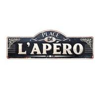 Plaque métallique APERO 90 x 30 cm GRIS G