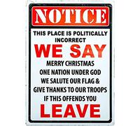 Plaque Métallique, Attention : Ce Site Est Politiquement Incorrect. Si Cela Vous Offense, Plaque En Métal Esthétique, Décoratif Affiche Étain Pour Clubs Café Chambre, 20X30Cm