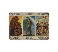 Plaque Métallique Boy Scout Sois Fort Sois Humble Sois Dur à Cuire,Étain Mural Signe,Décoration Murale,Bar,Métal Mur Affiche,Chambre S