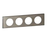 Plaque métallique Céliane - Inox brossé - Quadruple horizontale / verticale 71mm G
