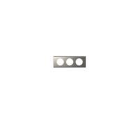 Legrand Plaque 3 postes Céliane Collection Matières, Nickel velours, montage H/V, compatible Batibox