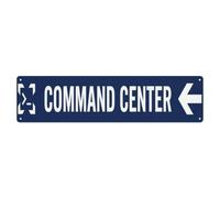 Plaque métallique Command Center Emergency Response Coordination Hub | Décoration murale pour café, club, jardin - Plaque en métal - 10,2 x 40,6 cm