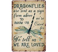 Plaque Métallique Dragonfly Des Dragonflys Pour Nous Dire Que Nous Sommes Aimés Plaque En Métal Rétro Accessoires Pour Garage Toilettes Cuisine Ferme M