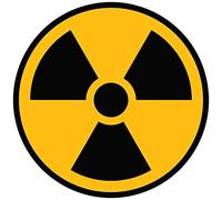 Plaque métallique en métal avec inscription « Nuke Radioactive Radioactive Radiation Nucléaire Signalétique d'avertissement pour voiture et camion » 30,5 x 30,5 cm