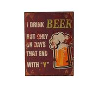 Plaque métallique I Drink Beer