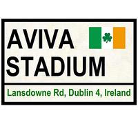 Plaque métallique Inga Rugby Road Street Signs (Aviva Stadium) Gifts Street Metal Plaque décorative rétro 20,3 x 30,5 cm