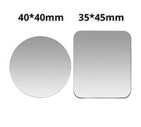 Plaque Métallique Magnétique Pour Support De Téléphone De Voiture,Feuille De Fer Universelle,Support Autocollant De Disque,Support Magnétique Pour Téléphone Portable Pour Iphone 40mm Silver 35x45mm