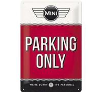 Nostalgic-Art - Enseigne Plaque en Métal Émaillée 20x30cm - MINI Parking Only