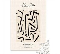 Plaque Métallique Rétro 38x26cm/1000pcs avec Paul Klee Abstract Art pour L’Atelier, Idée De Cadeau À Noël pour Les Passionnés De Plaques Murales