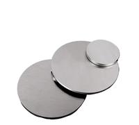 Plaque métallique ronde plate A3 en fer - 9 cm de diamètre, matériau en fer durable for le bricolage, l'artisanat et les projets industriels(1.2mm 5pcs)