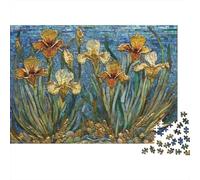 Plaque Métallique Rustique 52x38cm/1000pcs avec Iris Mosaic Artwork pour L’Atelier, Cadeau De Noël pour Les Amateurs De Déco Murale Métal