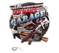 Plaque métallique THE OLD MAN'S GARAGE - 50 x 49 cm