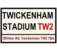 Plaque métallique TNND Rugby Road Street Signs (Twickenham) 20,3 x 30,5 cm