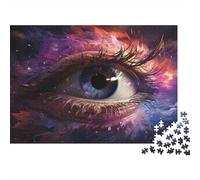Plaque Métallique Vintage 52x38cm/1000pcs avec Eyes on Fire Art Print pour L’Atelier, Idée De Crémaillère pour Les Passionnés De Déco Vintage