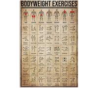 Plaque métallique vintage pour exercices de musculation, décoration murale, 30,5 x 40,6 cm