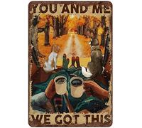 Plaque métallique vintage « Toi et moi, on gère » (15 x 30 cm) - Décoration murale pour bar, café, garage, salle de bain